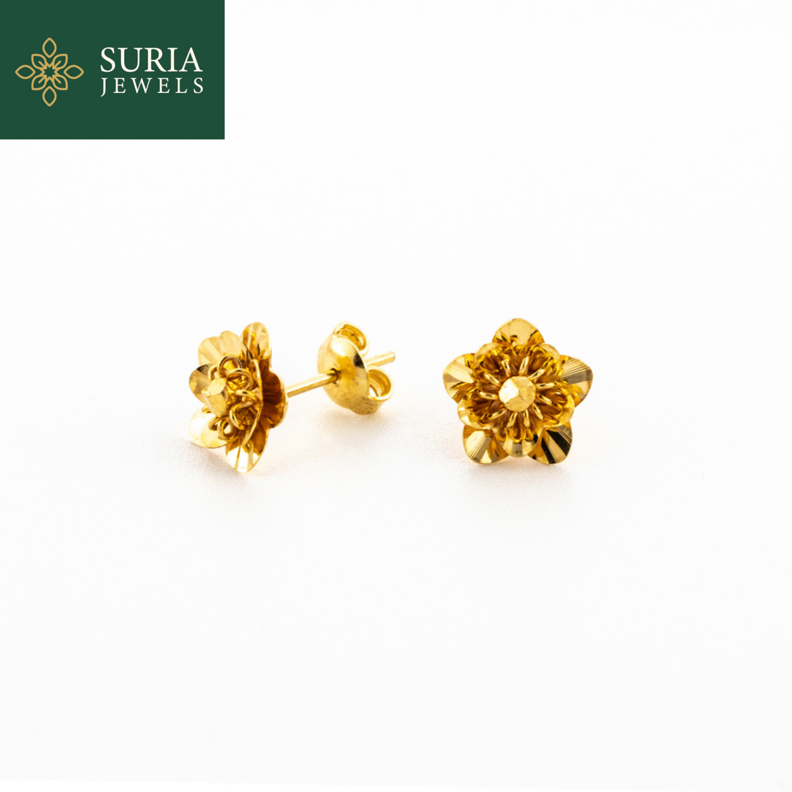 417 Subang Bunga Lotus Earring (EMAS 916/22K) - Image 1