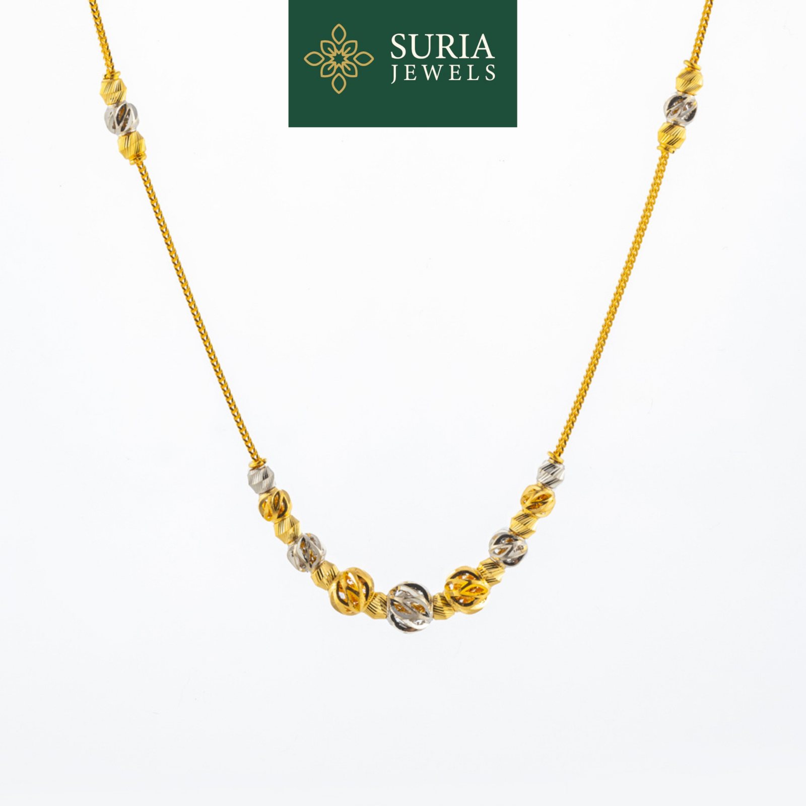 87 2C Rantai Leher Belut Beads Boba Choker (EMAS 916/22K) - Image 1